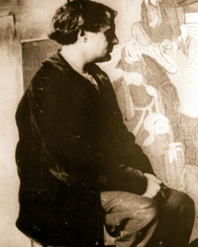 PARIGIAmedeo Modigliani nello studio di Foujita a Montparnasse, Citié Falguiére
