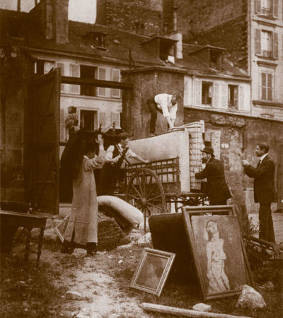 PARIGI, 5 LUGLIO 1913Trasloco dal 7 di rue du Delta di Place Dancourt. Sul carro Paul Alexandre