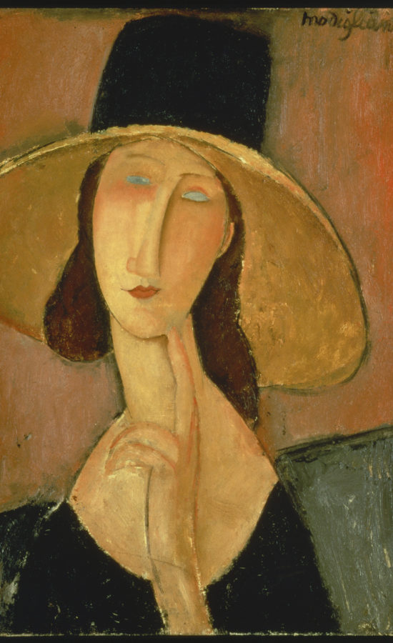 1917 - Jeanne Hébuterne con cappello di paglia